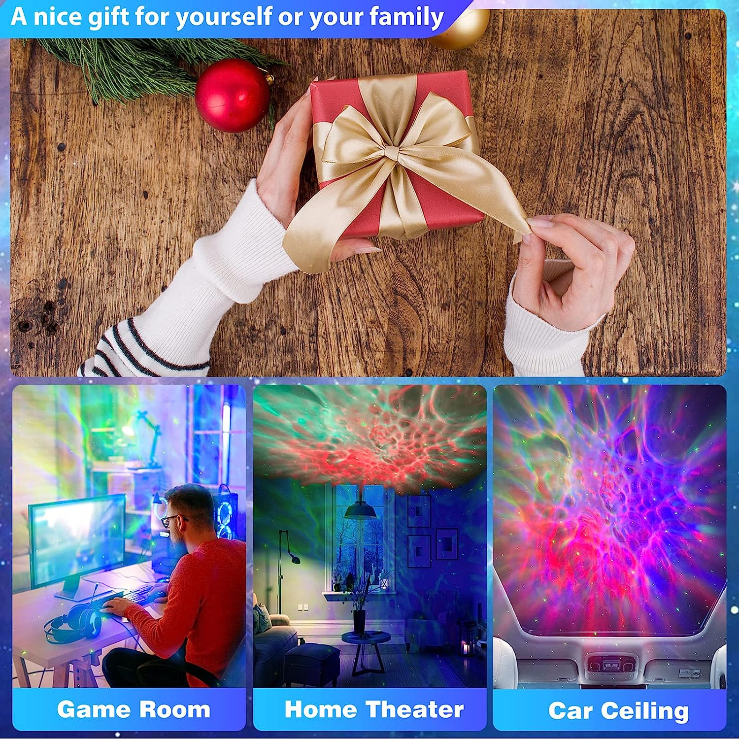 Astronaut Galaxy Projector, Star Projector Galaxy Light, Night Light for Kids, N