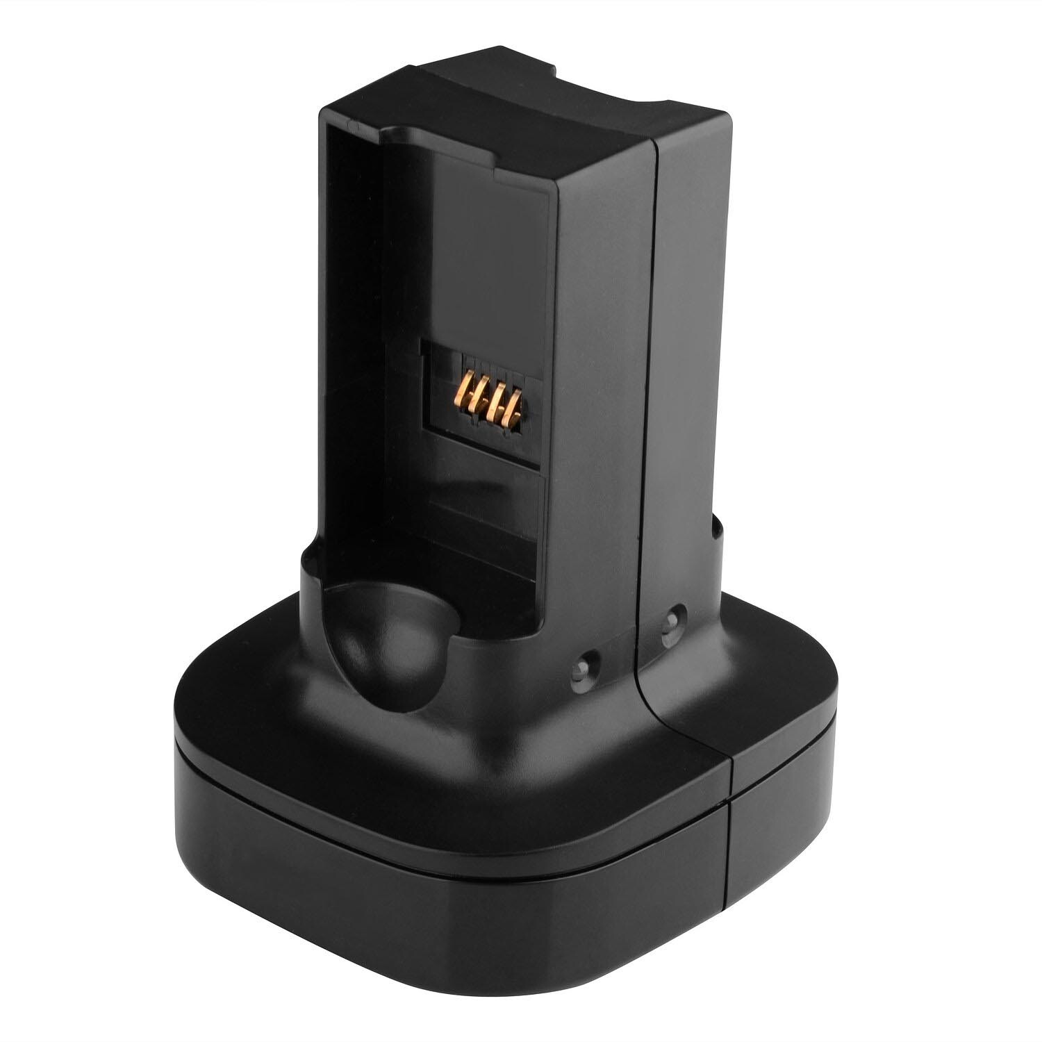 Rechargeable Batteries Pack+ Charger Dock For Xbox 360 Wireless Controller Black