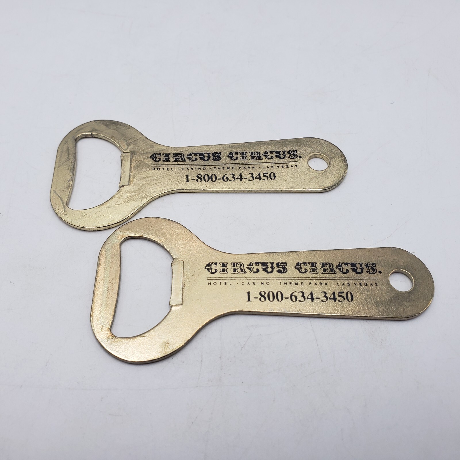 Lot of 2 CIRCUS CIRCUS Hotel & Casino Metal Bottle Openers | Las Vegas, Nevada