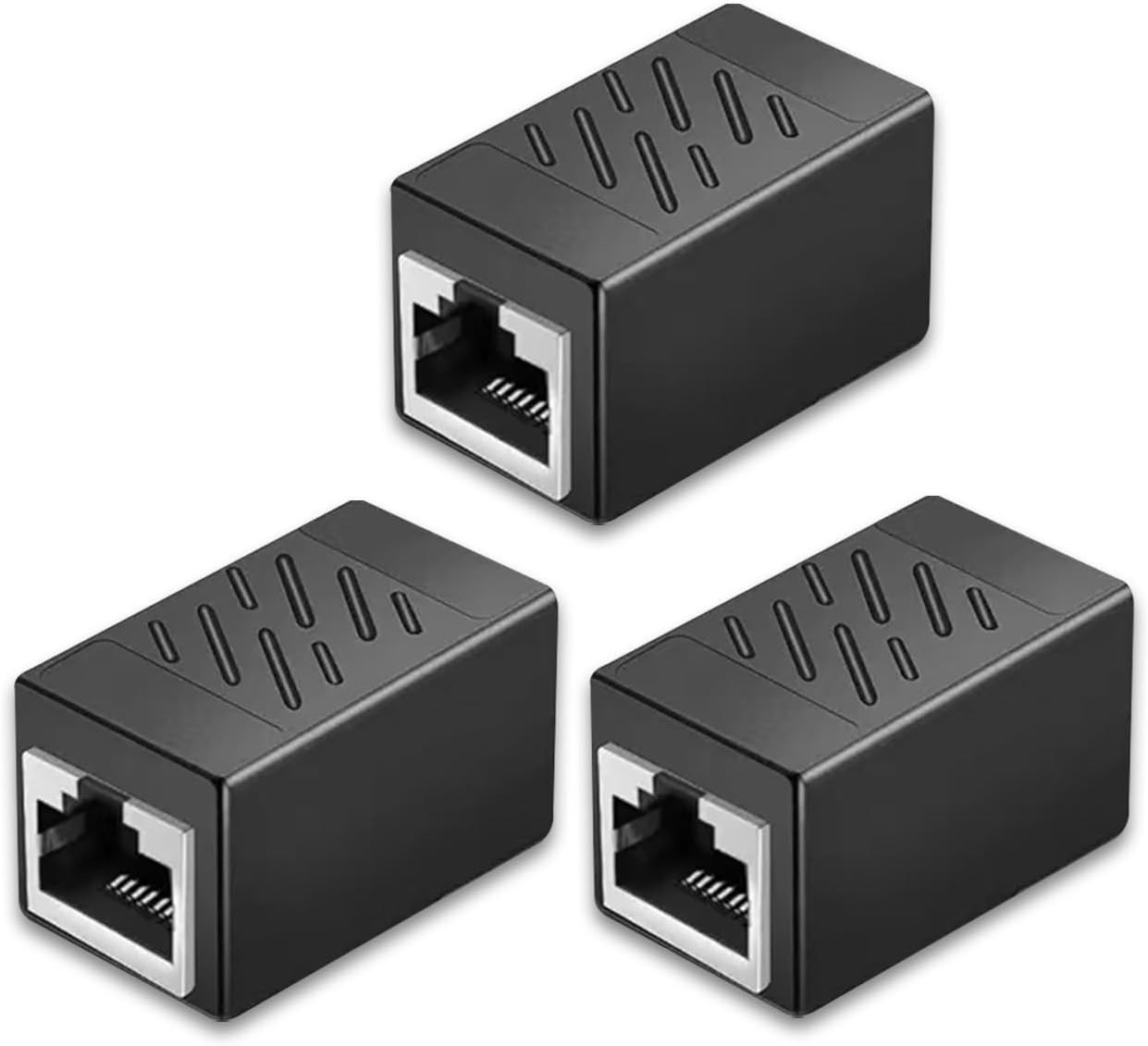 3 Pack Ethernet Coupler, Gold Plated Ethernet Extender, RJ45 Coupler Female ...