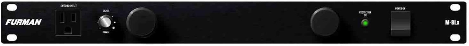 Rack Mount Power Conditioner, 15A, 9 Outlets, Pullout Lights