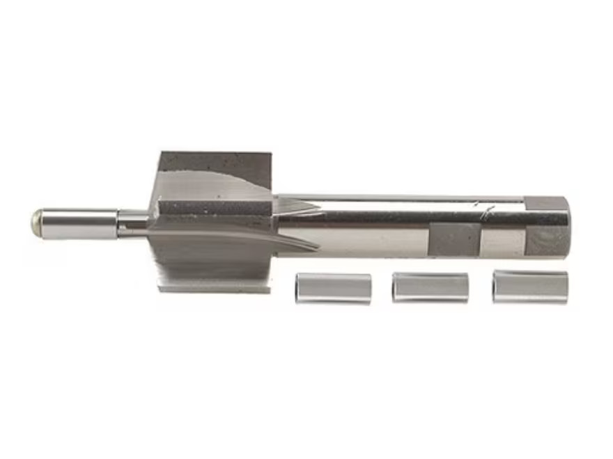 PTG 11-Degree Muzzle Crown Facing Tool with 22 Caliber to 6mm 4 Pilot Set (.217,