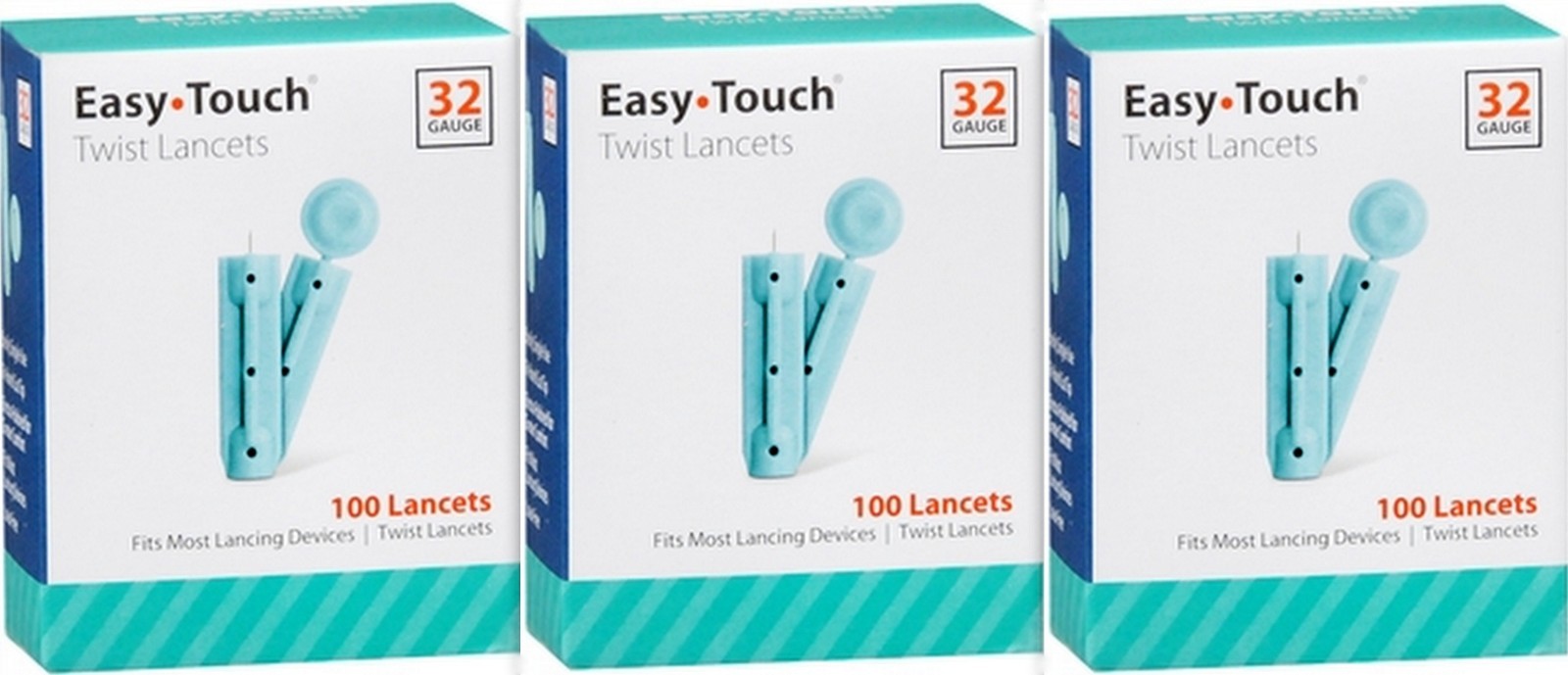Easy Touch Lancets 32 Gauge 100ct / box ( 3 pack ) /