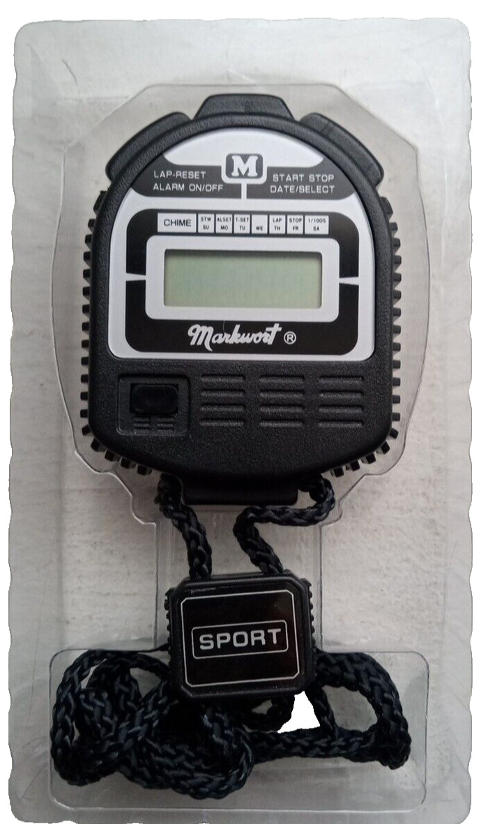Martin Athletic Stopwatch Timer Model SW 11 Needs Battery, Vintage, Running