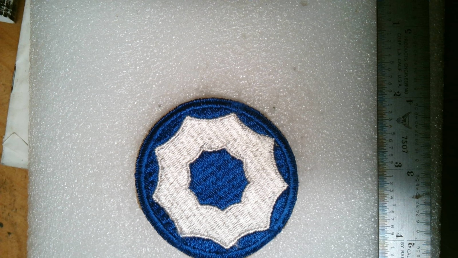 GENUINE VINTAGE MILITARY PATCH WW2 ERA US ARMY 9TH SERVICES COMMAND