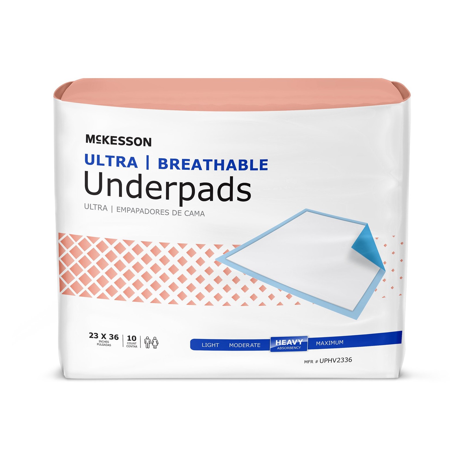 McKesson Ultra Breathable Underpad Heavy Absorbency 23X36" 60 ct