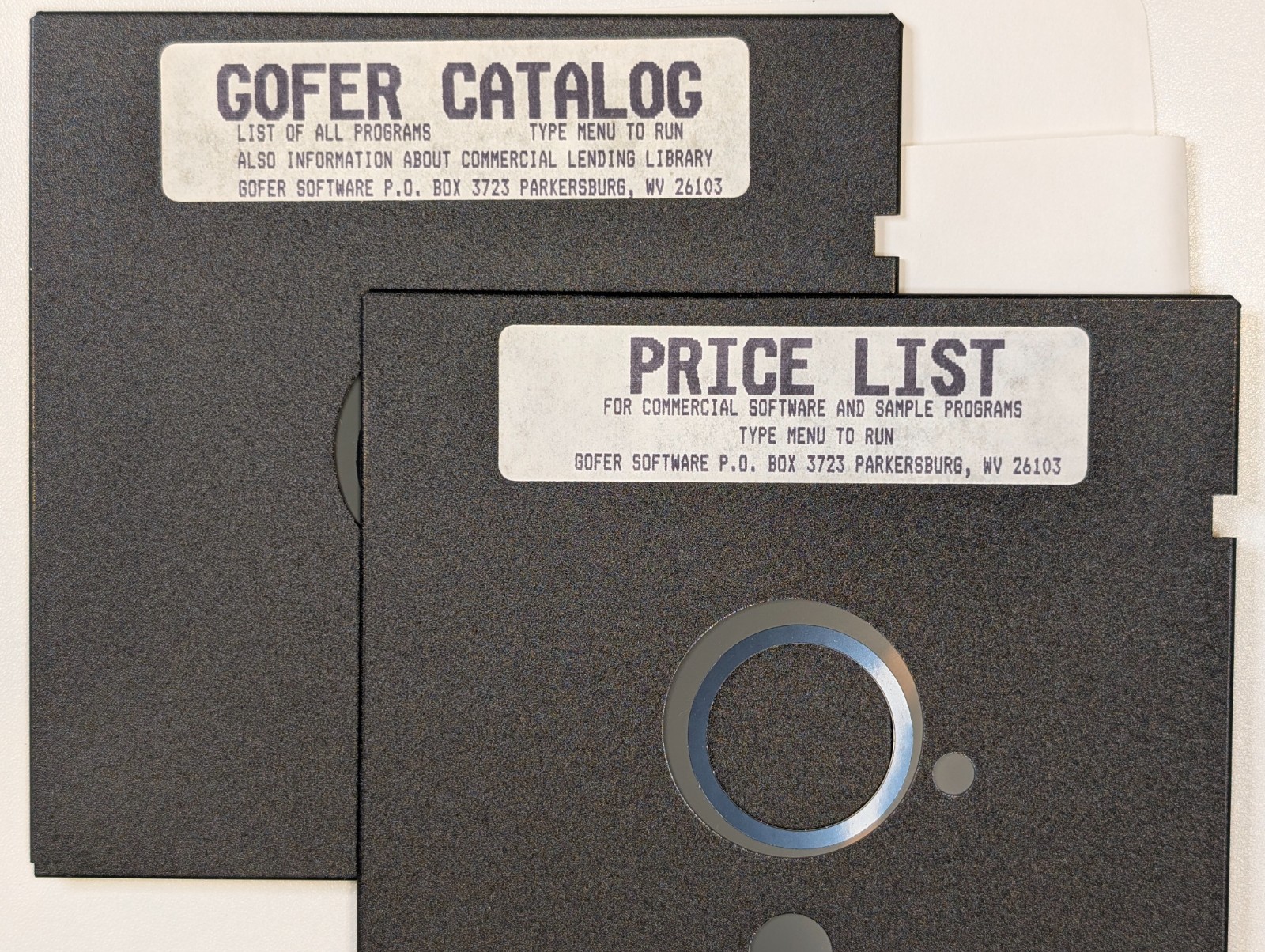 Gofer Software Catalog & Price List - Vintage IBM PC 5.25" 2-Disk Set - TESTED