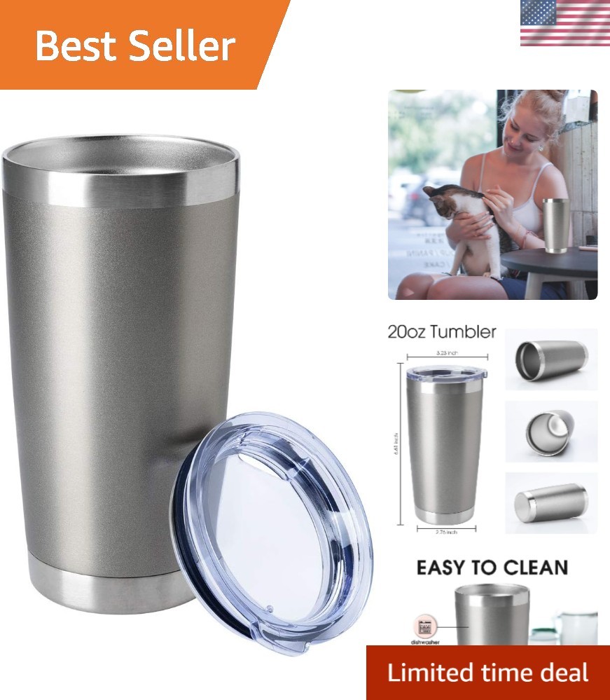 Versatile 20oz Double Wall Insulated Coffee Mug - Perfect for Hot & Cold Drinks