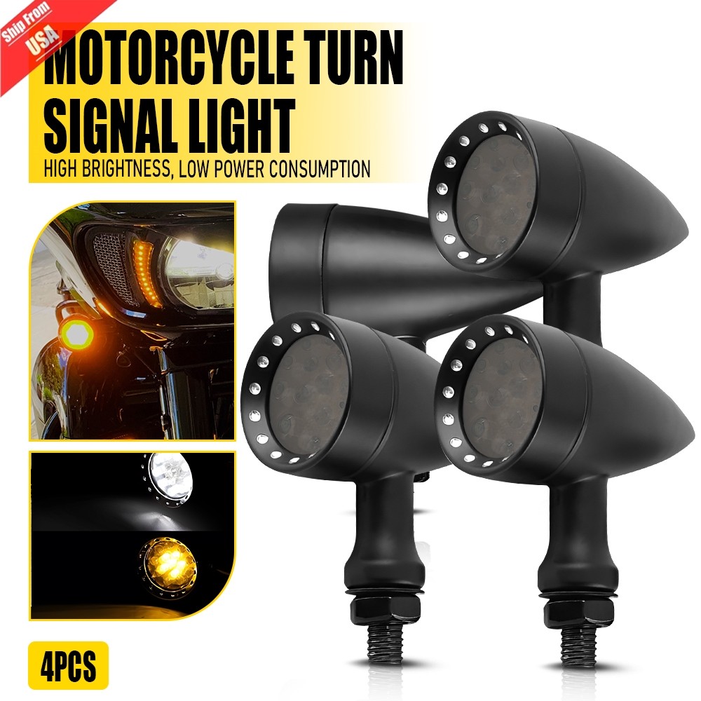 For Suzuki Boulevard S40 C50 M50 M90 LED Blinker Turn Signal Tail Light Smoke 4x