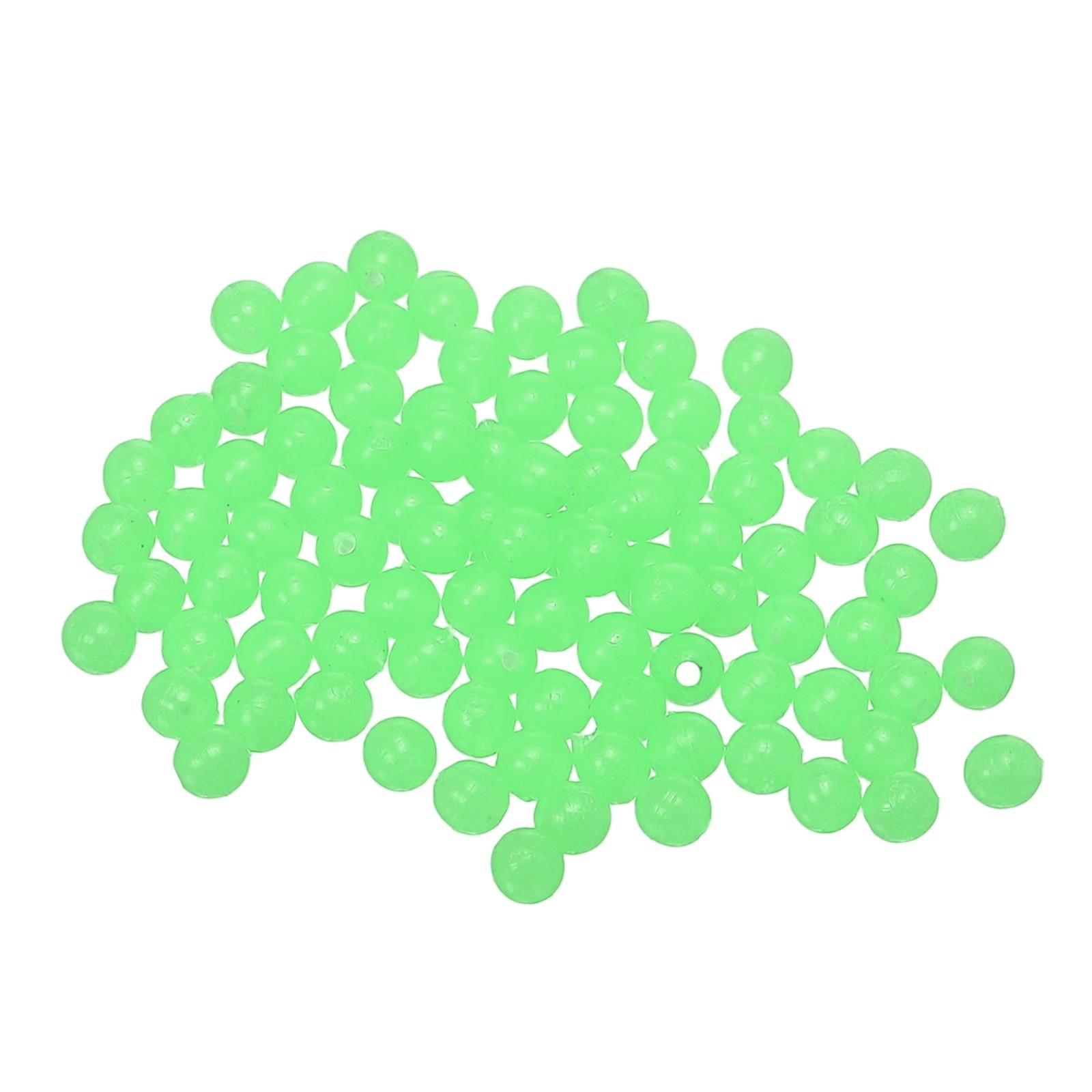 Fishing Beads Glow Soft Plastic Fish Rigs 3 mm for Catfish (500 Pack, Green)
