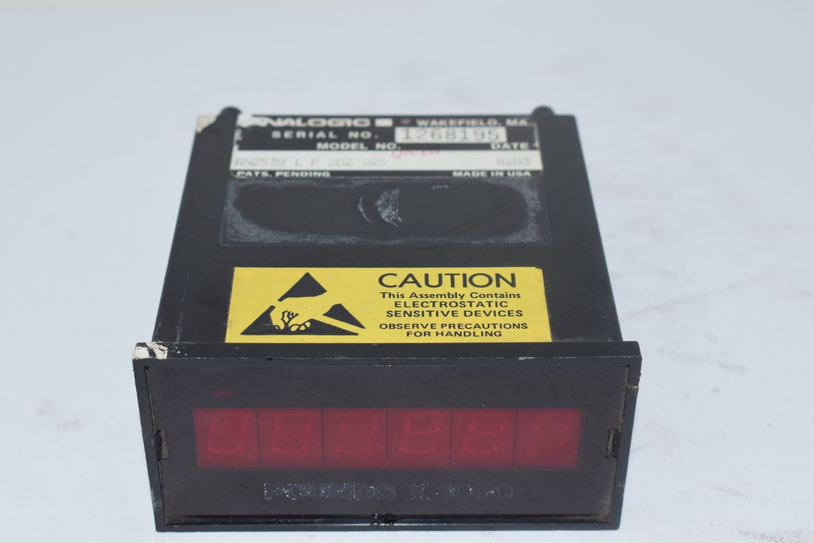 ANALOGIC AN2539-LP 2Dz 025 LCD Data PLC