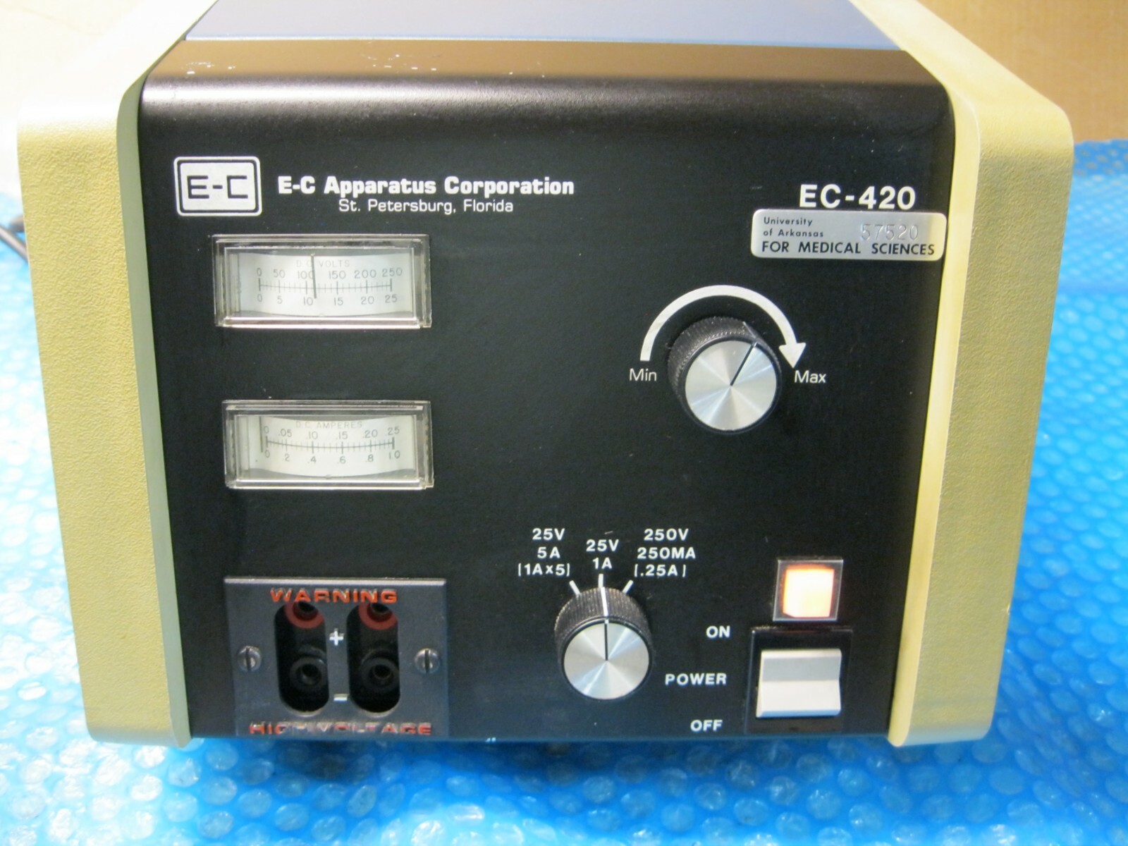 EC APPARATUS CORPORATION MODEL EC-420 POWER SUPPLY TESTED OK