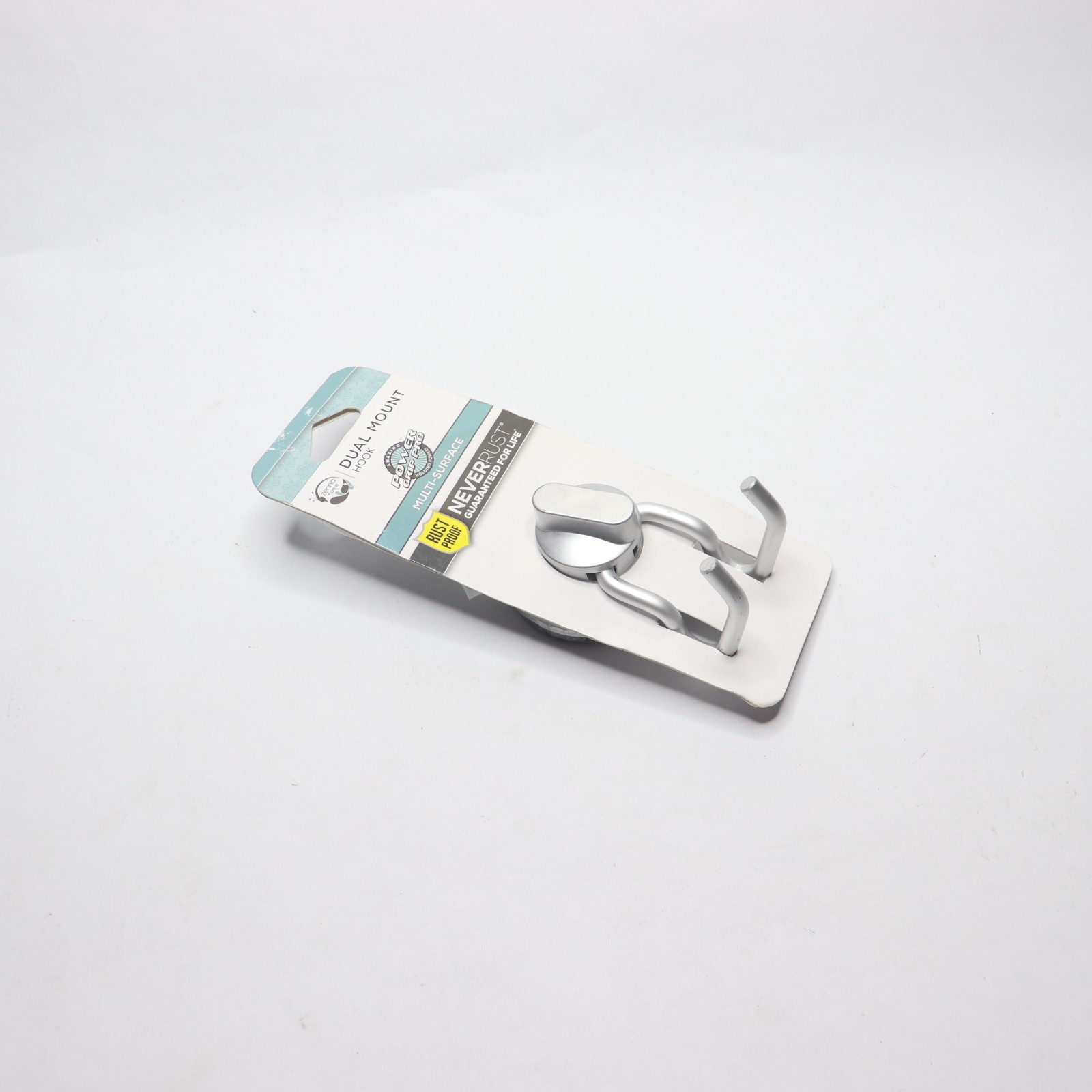 (1-Pk) Zenna Home NeverRust Power Grip Pro Dual Mount Hook Aluminum 7460ALL