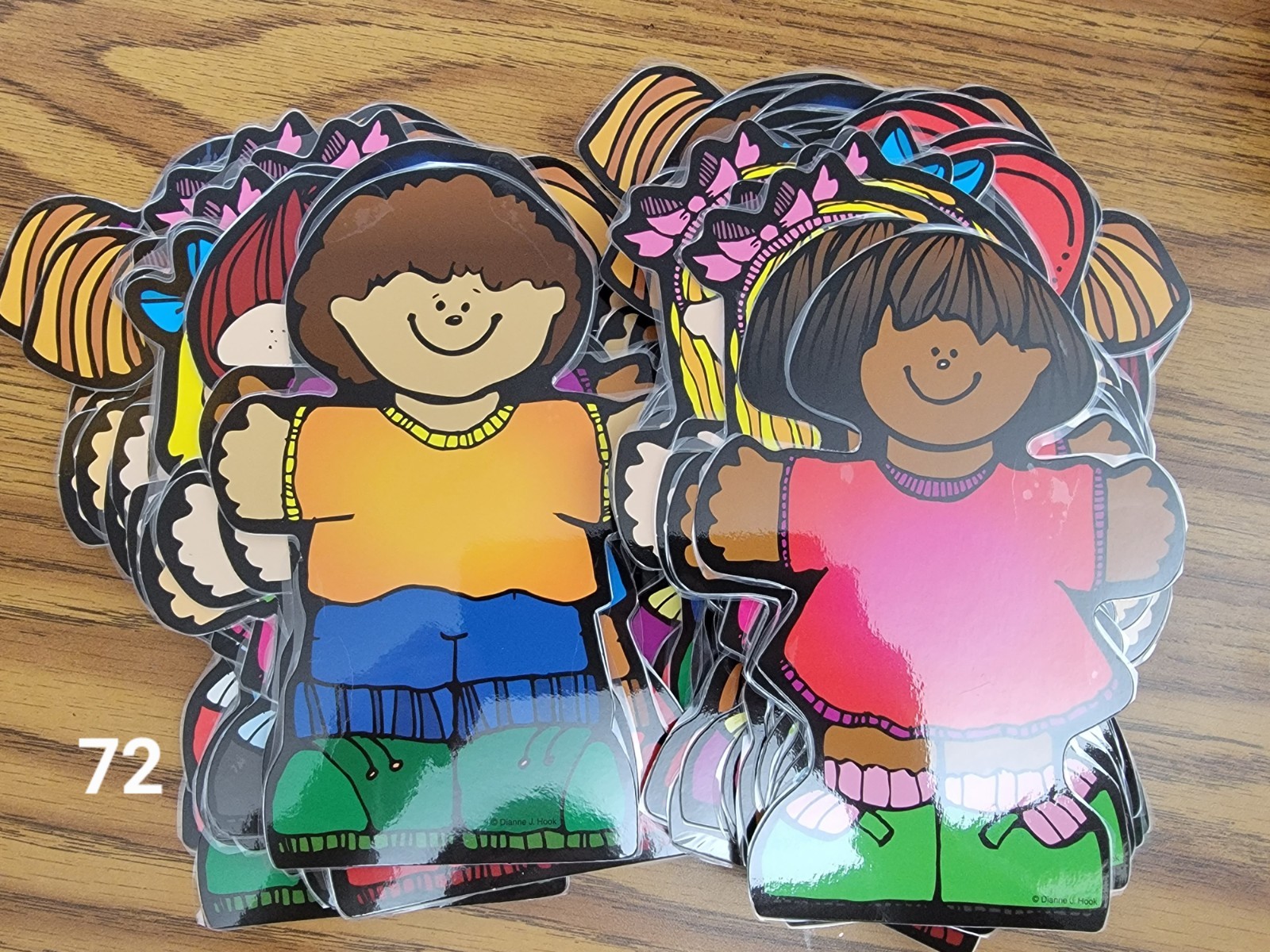 Carson Dellosa DJ Inkers Multi Ethnic Kid Cut Outs 72 Laminated