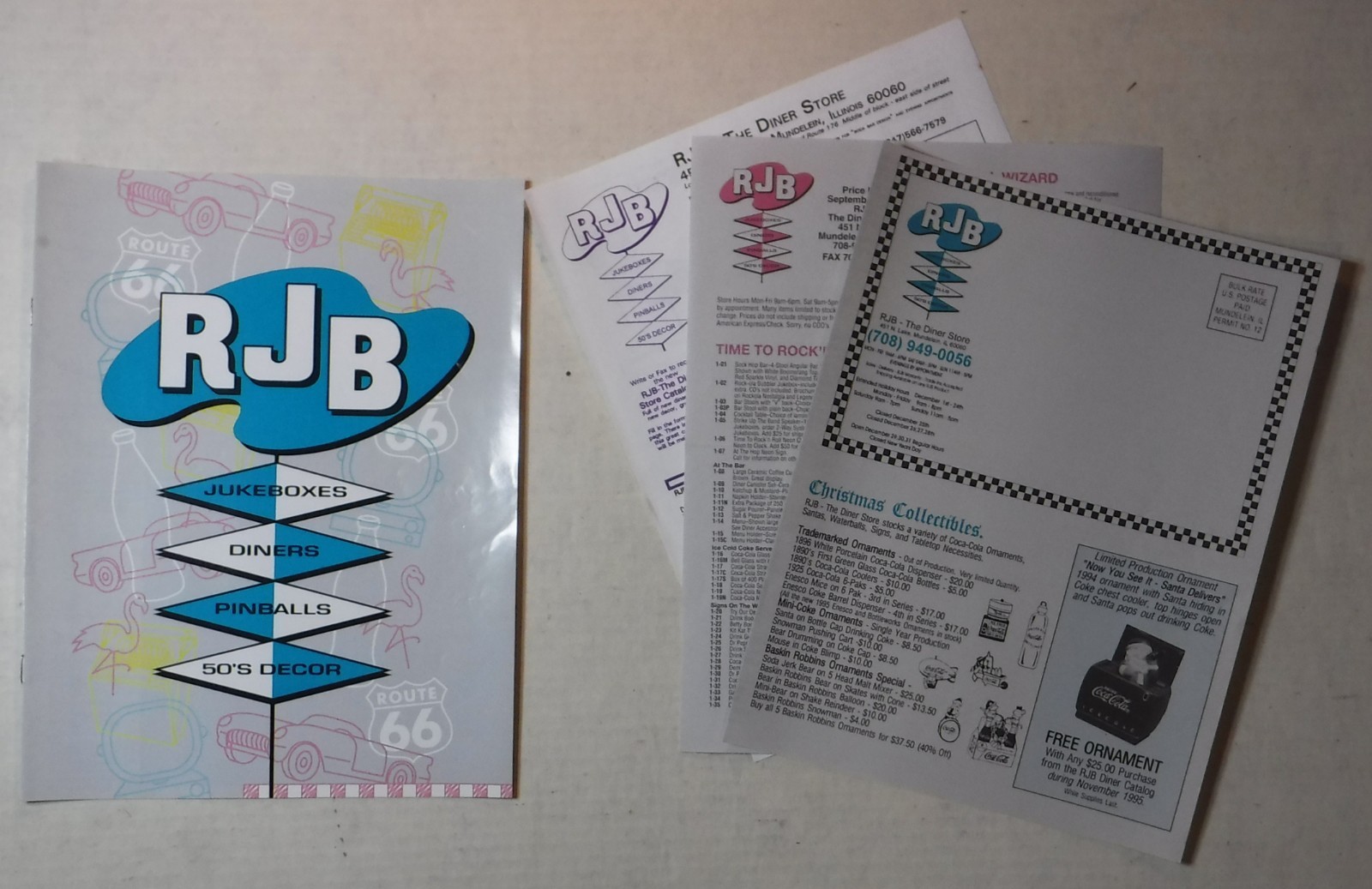 RJB – THE DINER STORE / FIRST & SECOND CATALOGS FROM 1994 & 1996