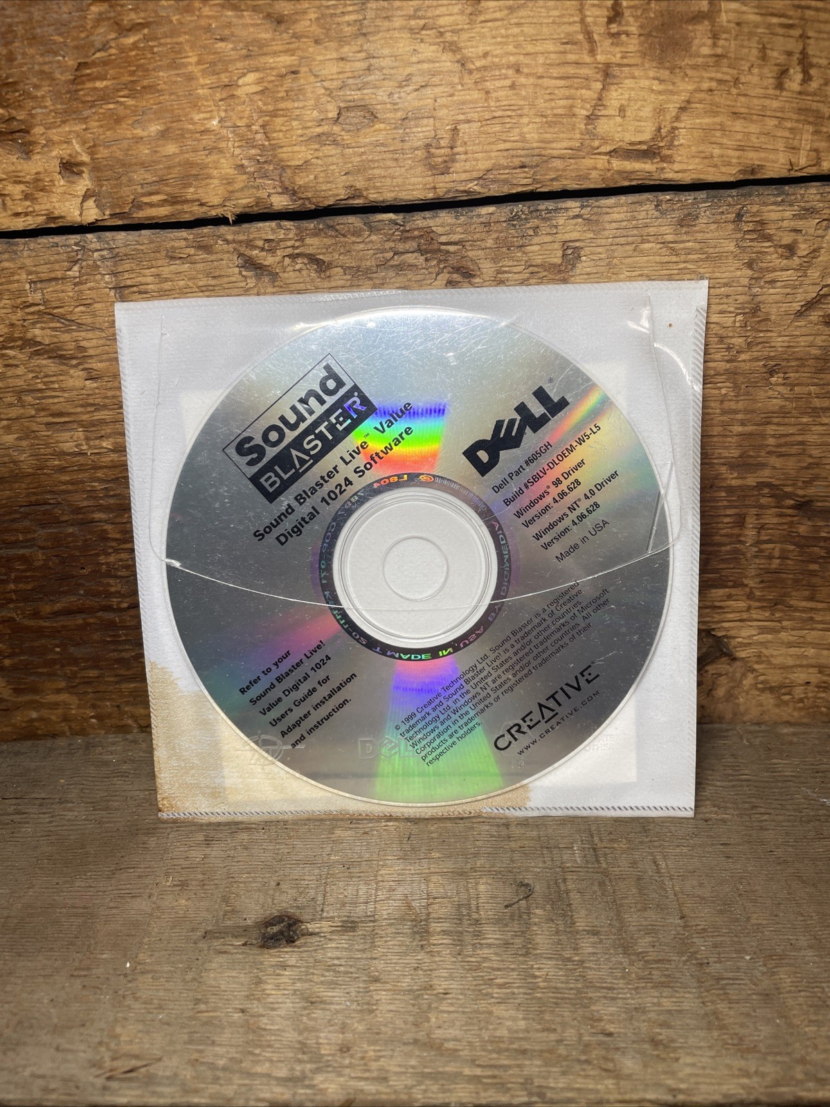 Creative Sound Blaster Live! Value Digital 1024 Software Win98/NT Install Disc