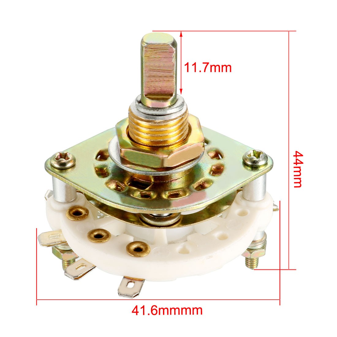 1P8T 1 Pole 8Position 1 Deck Band Channel Rotary Switch Selector with Knobs