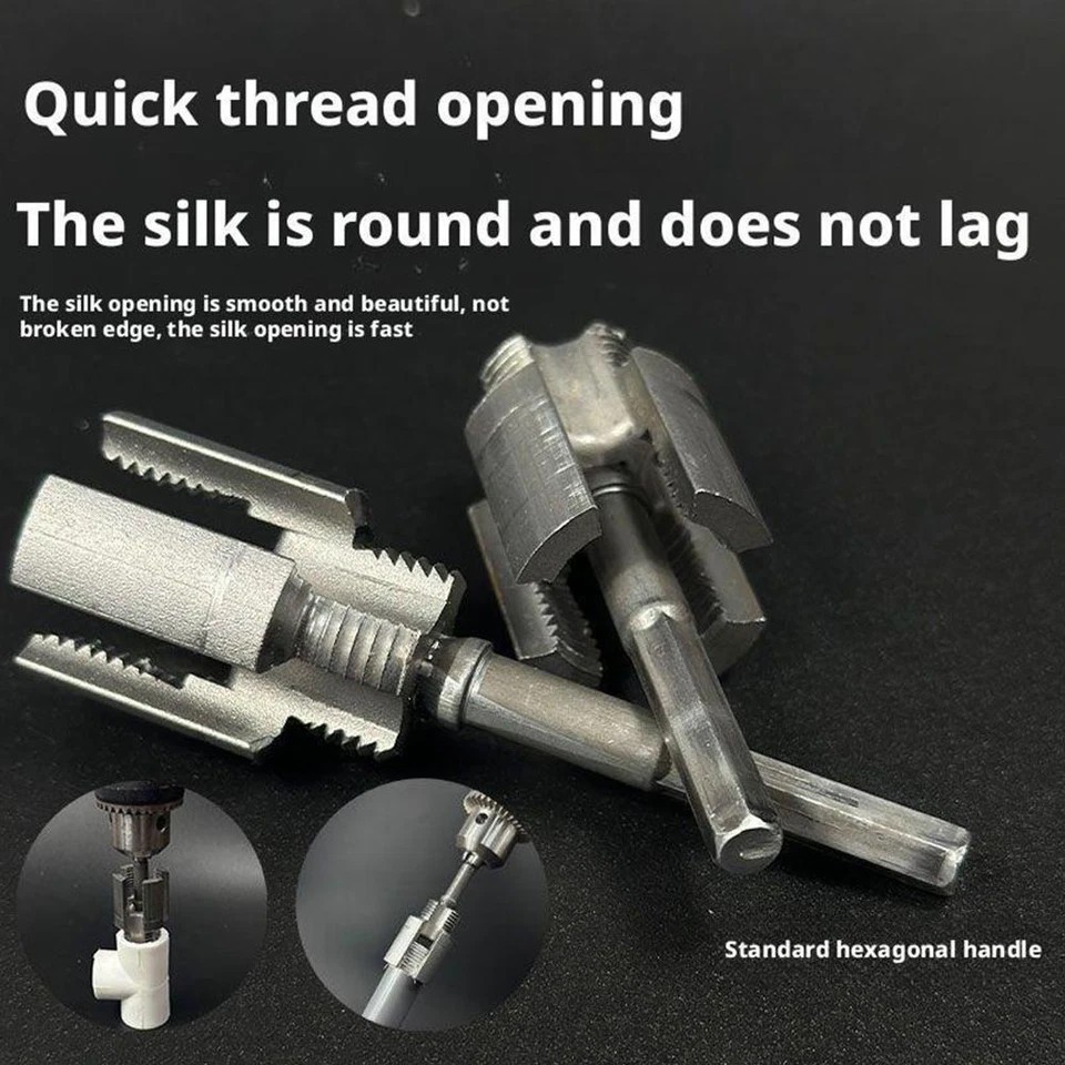 Integrated Internal, External Pipe Threading-Tool PVC Pipe Threader Cutting Kit
