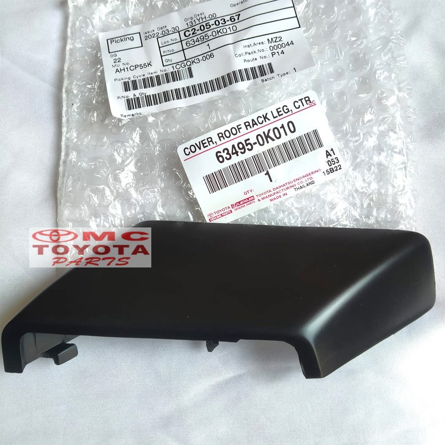 Genuine Center Roof Rack Covers Set Fits Toyota Fortuner 63495-0K010 63496-0K010