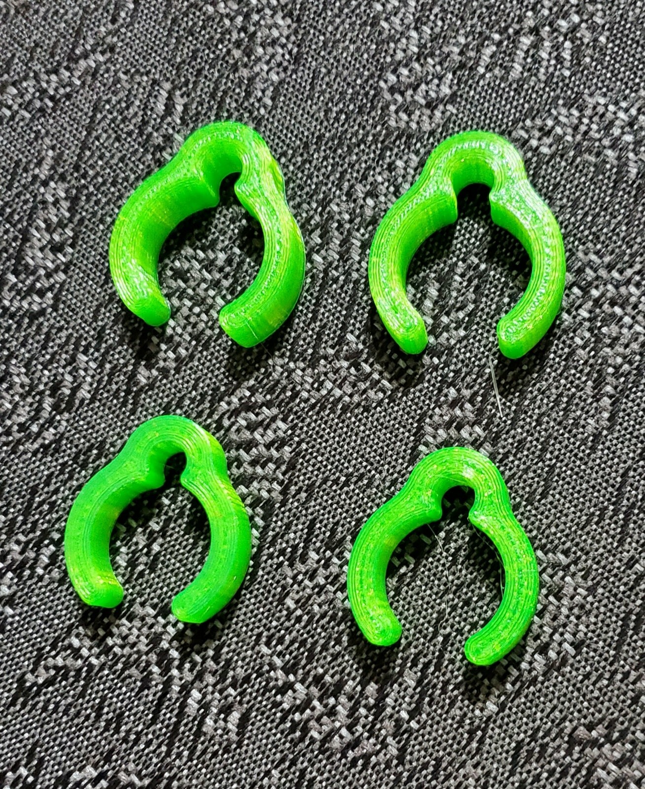 NEON GREEN Equinox 600/800 Coil Cable Clips GEN 1 - Lot of 4