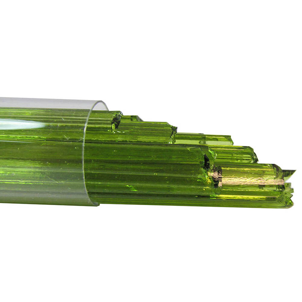 Oceanside Noodles Approx.3/16"W.x17"L. Lime Transparent 5OZ. Tube 96 COE.