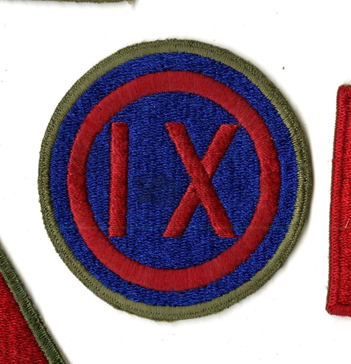 IX Corps OD Border Greenback Patch WWII Original Pacific