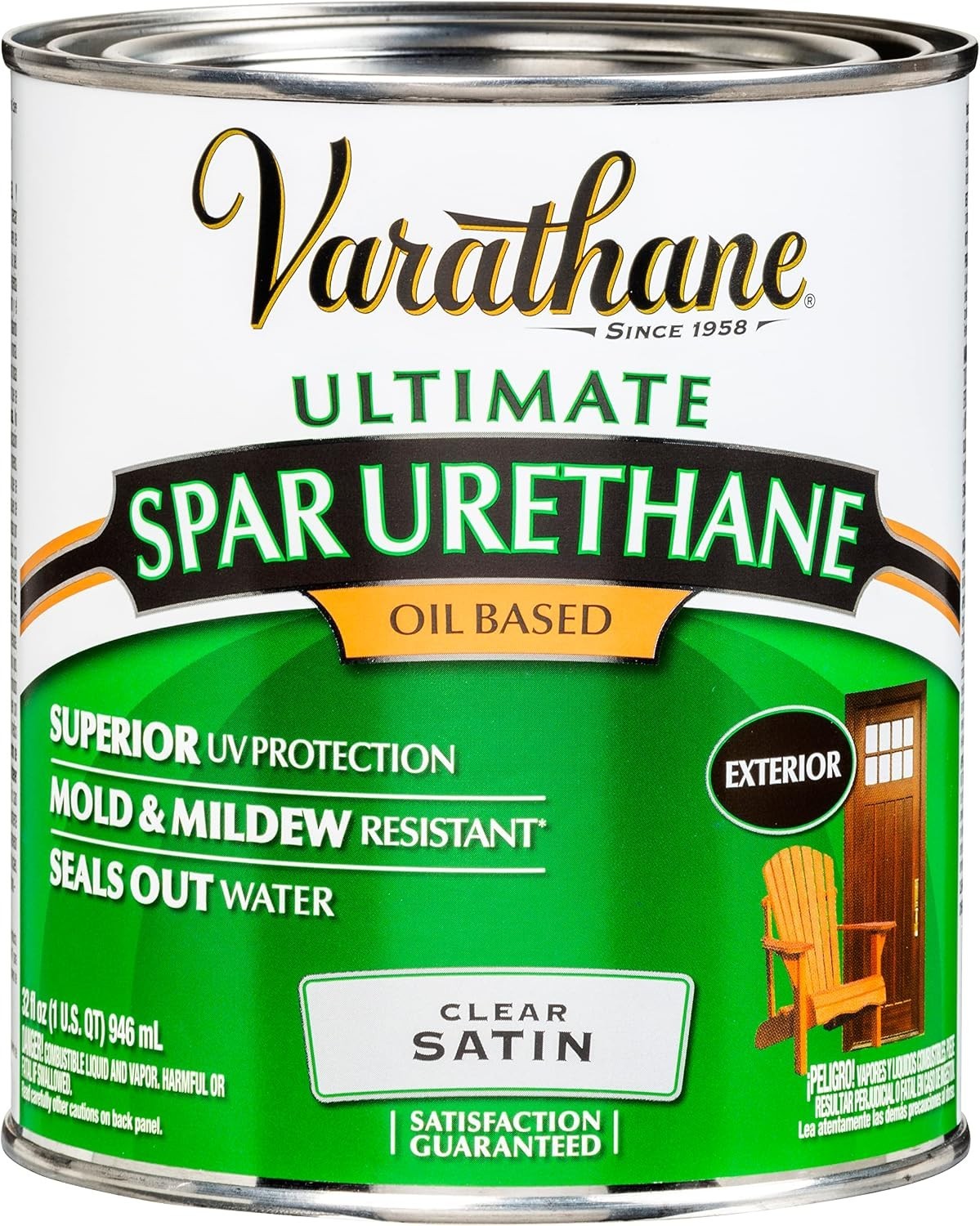 Creston Ultimate Oil Based Spar Urethane Satin Quart Exterior Wood Protection
