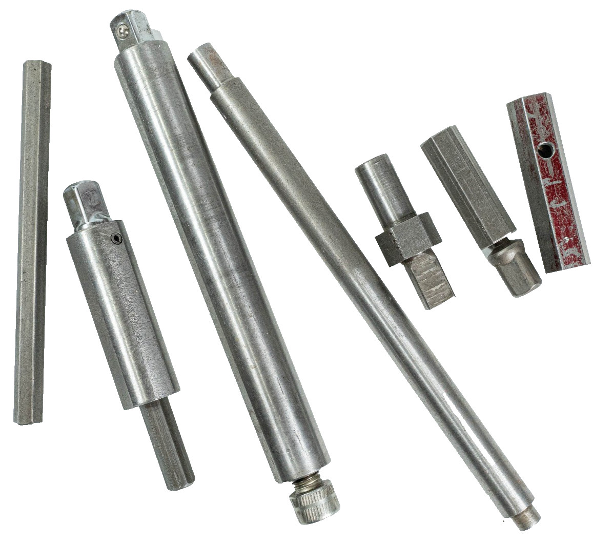 Lot  of 7  Misc. Drive Extentios,Shafts, and Fasteners