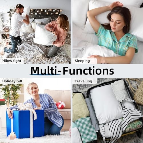 22x22Euro Pillow Inserts Set of 2, Premium Down Feather Pillows for 22x22(2pc)