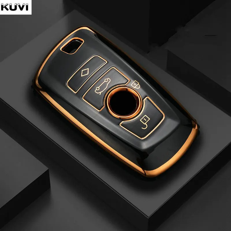TPU Key Fob Cover, Soft Remote Key Case for 1 3 5 7 Series X1 X3 X5 F30