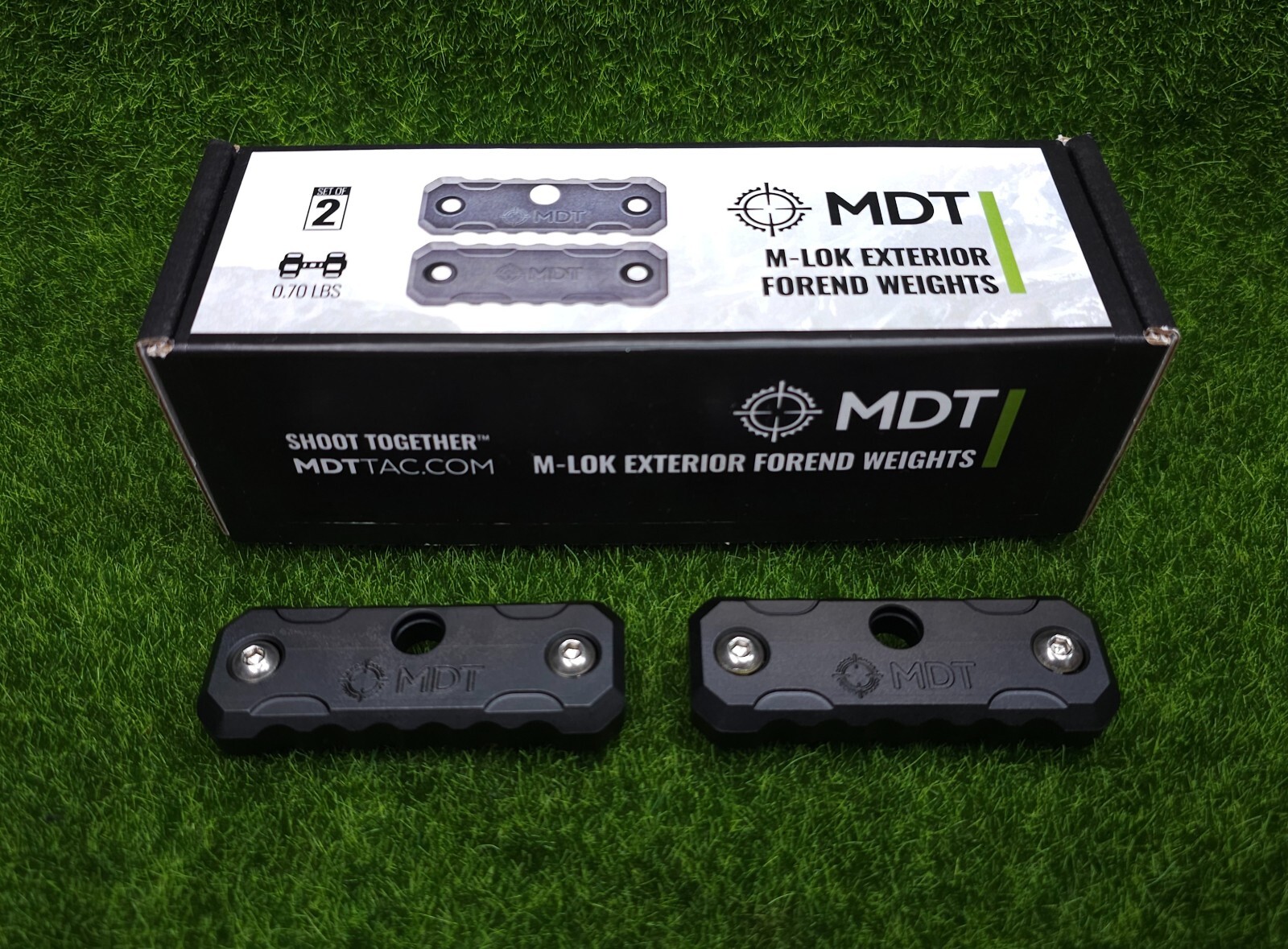MDT Chassis/Stock M-Lok Exterior QD Rifle Weights, Black (Pair) - 107320-BLK