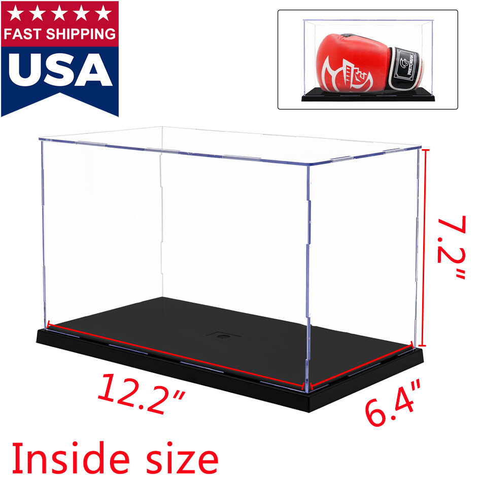 US 12.2" Self-Install Acrylic Plastic Display Box Showcase Protection Dustproof