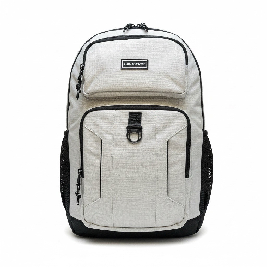 Eastsport Unisex Emerson Backpack Gray Double Zip Inner Pockets