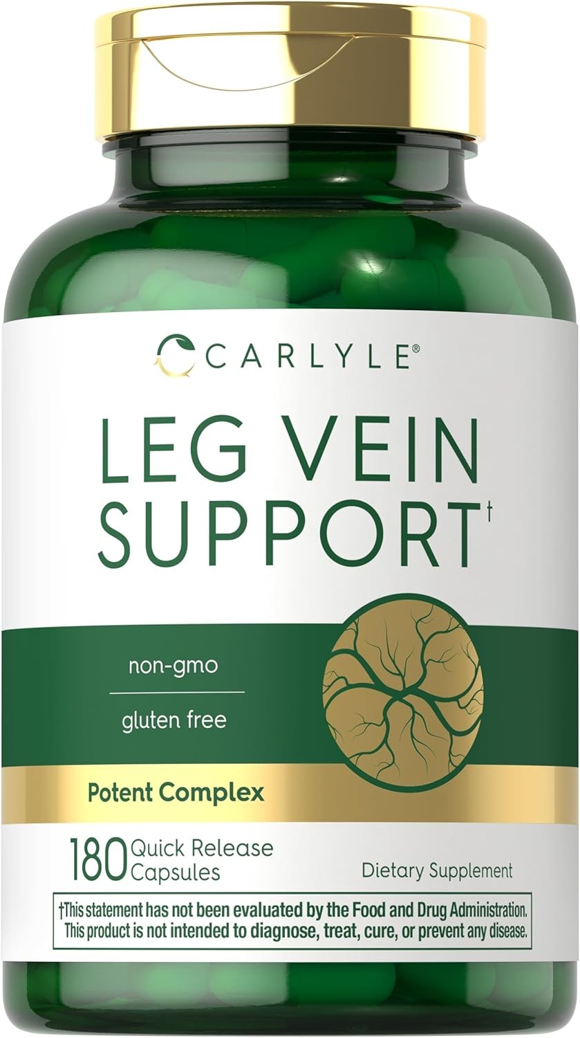 Leg Vein Supplement |180 Capsules | Supports Healthy Vein Function | by Carlyle