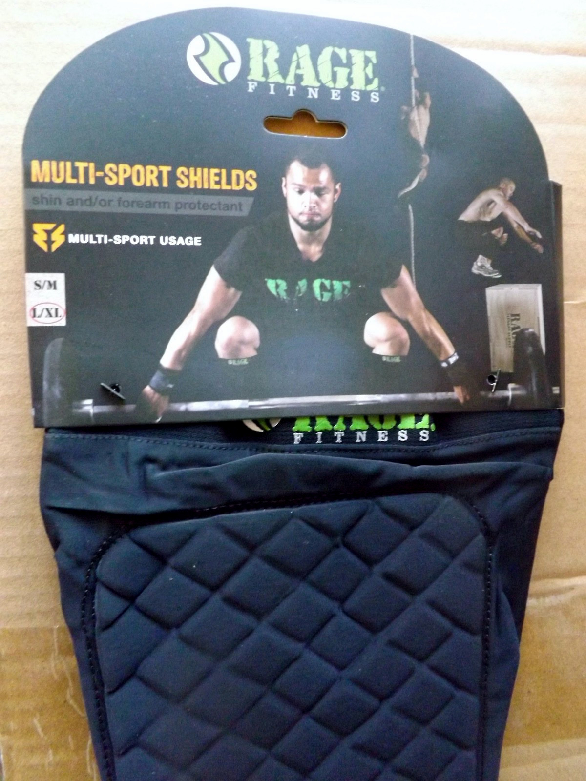New RAGE Fitness Multi-Sport Shields Protect Shins or Forearms Size L/XL  NIB