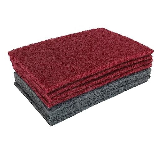 6"x9" Automotive Scuff Pad 8 Pack (7447&7448) - 4 8 pcs (6" x 9") Maroon+gray