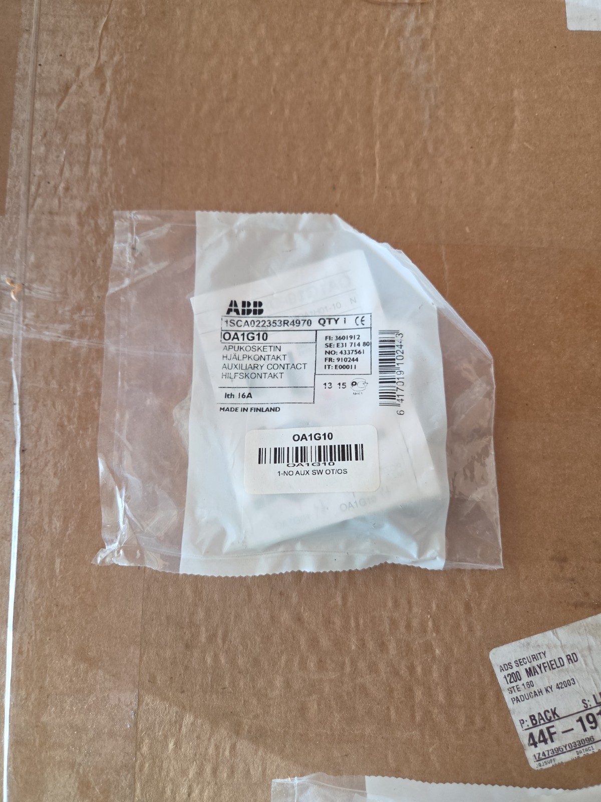 ABB 1SCA022353R4970 Auxiliary Contact OA1G10 16A New Sealed