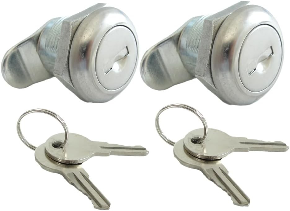 2 Pack Truck Tool Box Lock with Keys Pickup Toolbox Latch Cylinder, 5/8" Cyli...