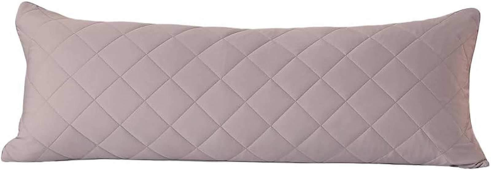 Cooling Diamind Quilted 1Pc Single Body Pillow Cover 21"X54" with Zipper Closure