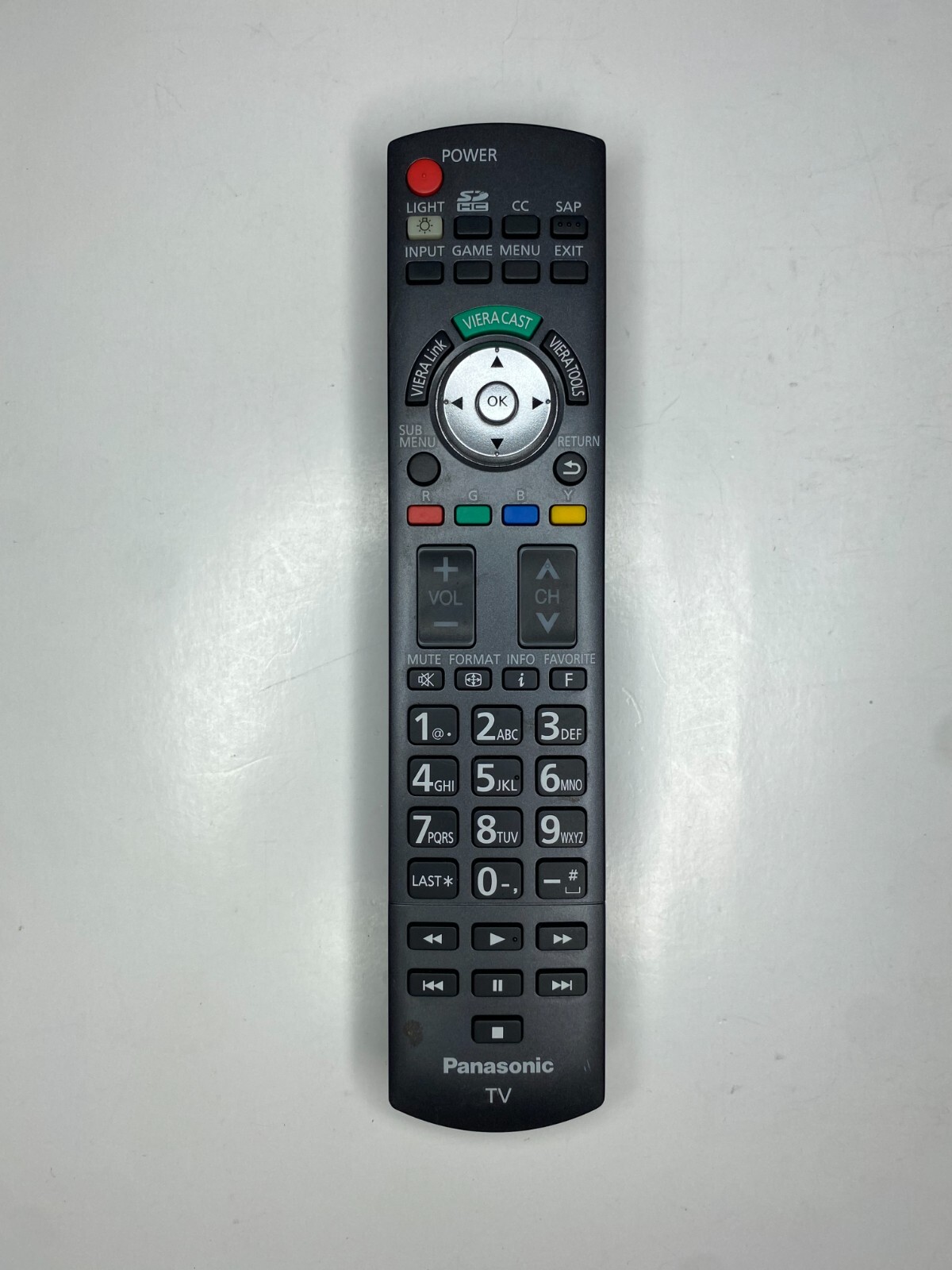 Panasonic N2QAYB000322 Remote P50V10 P50G10 P50G15 P54V10 P58V10 P42G10 P54G10