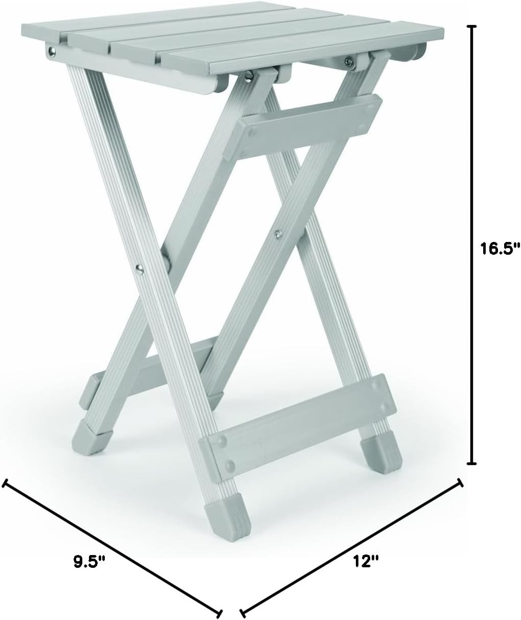 Lightweight Aluminum Folding Camping Side Table - Portable & Compact