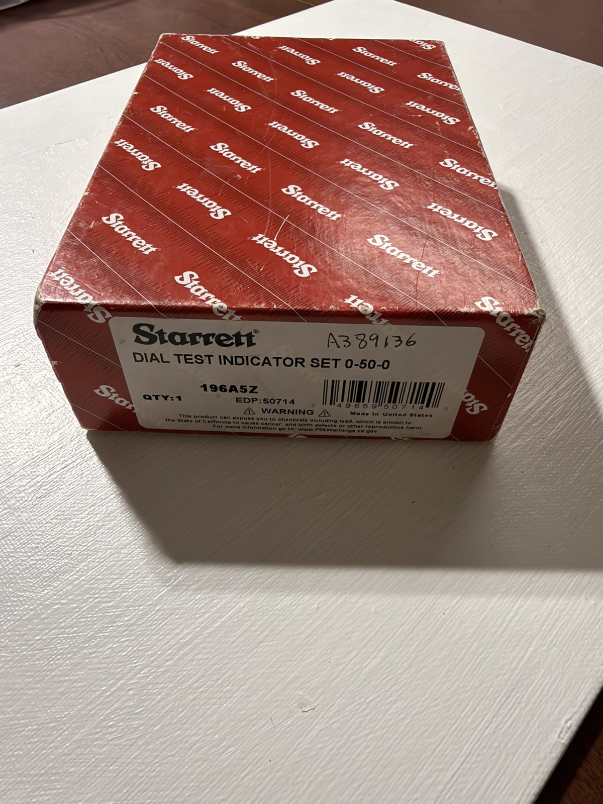 Starrett Dial Test Indicator Set, Dial Indicator missing, MPN 196A5Z