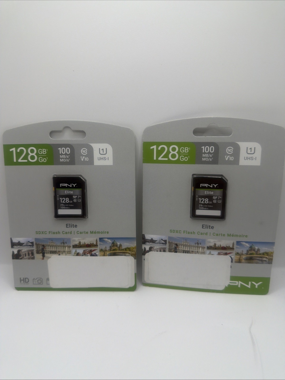 (2 PACK) PNY 128 GB 100 MB/S UHS-I ELITE SDXC FLASH CARD FULL HD VIDEO - NEW