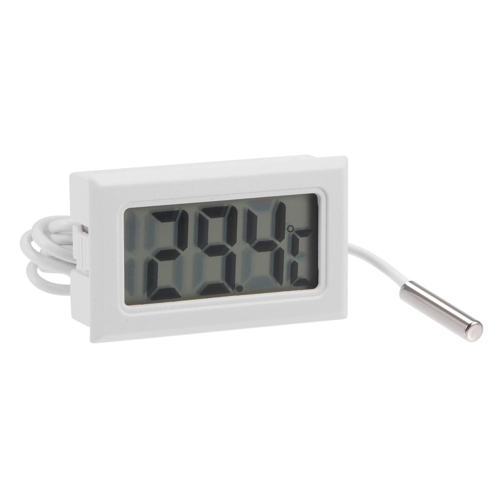 Digital Thermometer 10K with 1m Temperature Sensor Probe White