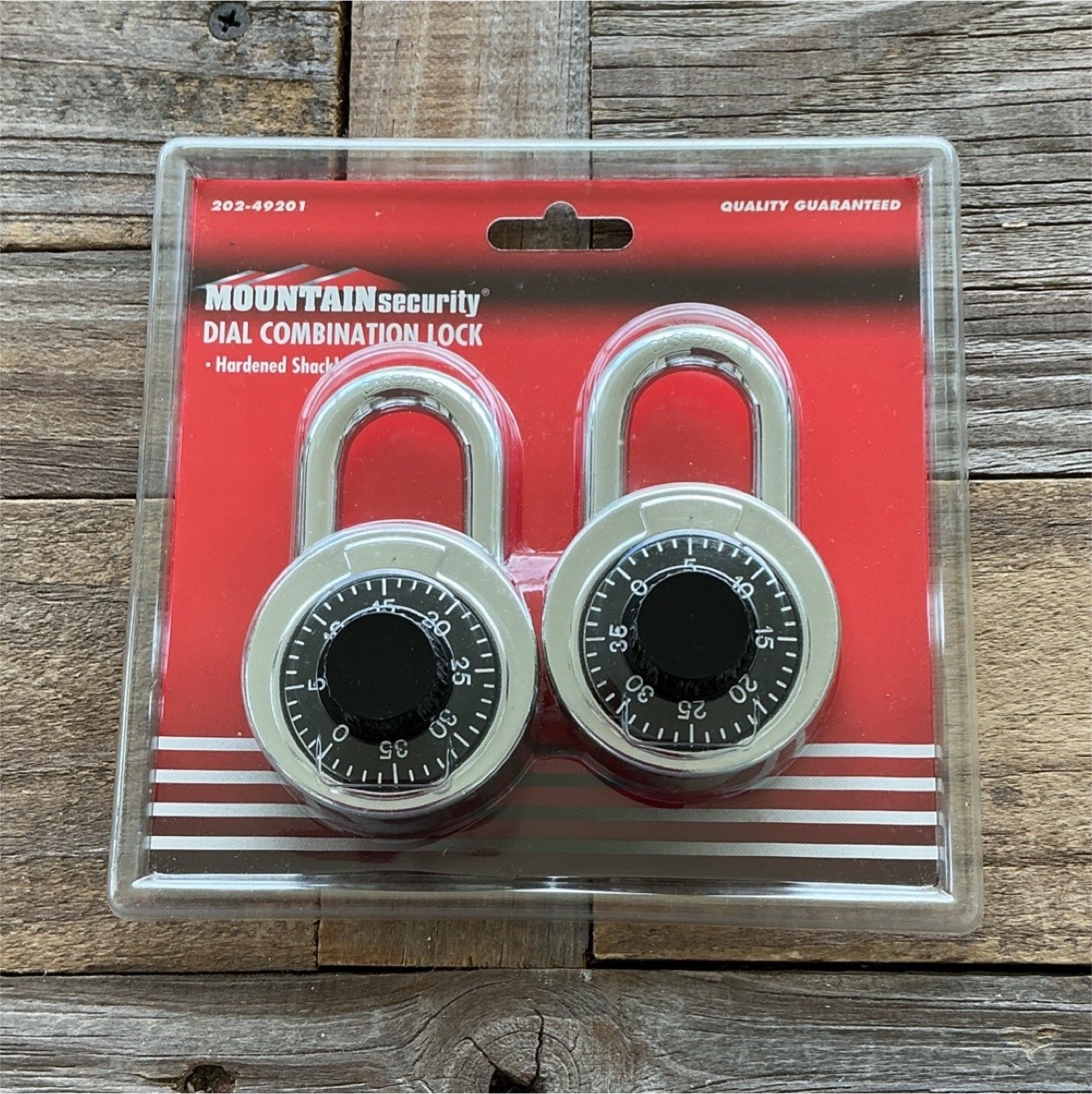 Combination Locks 2-Pack Hardened Steel Shackle/Mountain Security