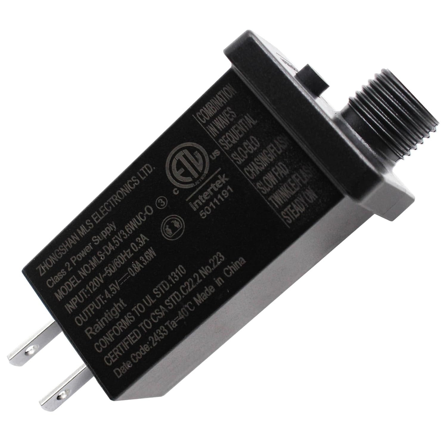 4.5V 3.6W LED Power Supply Low Voltage Transformer Class 2 Power Supply