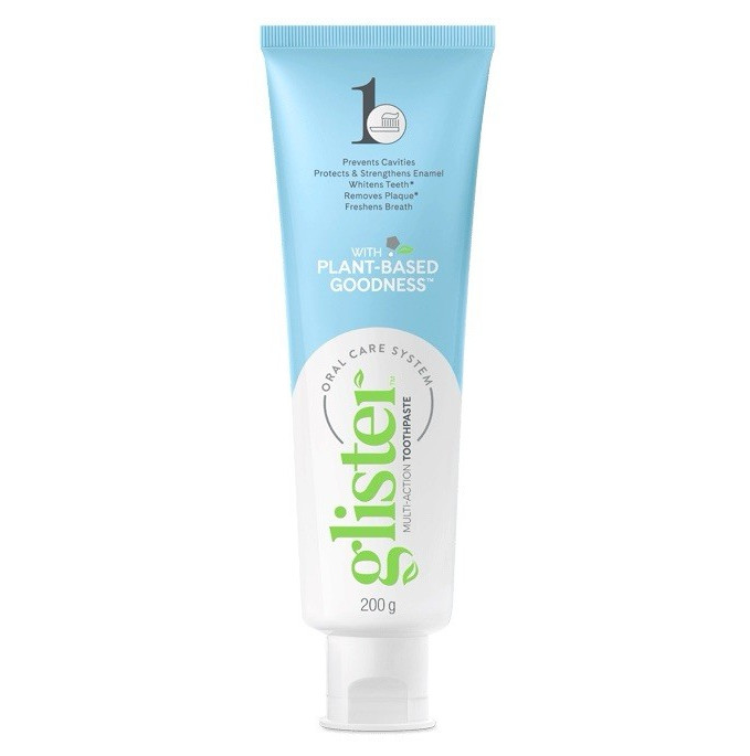 glister Oral Care System Multi-Action Fluoride Toothpaste Mint, Whitens, 7.05 oz