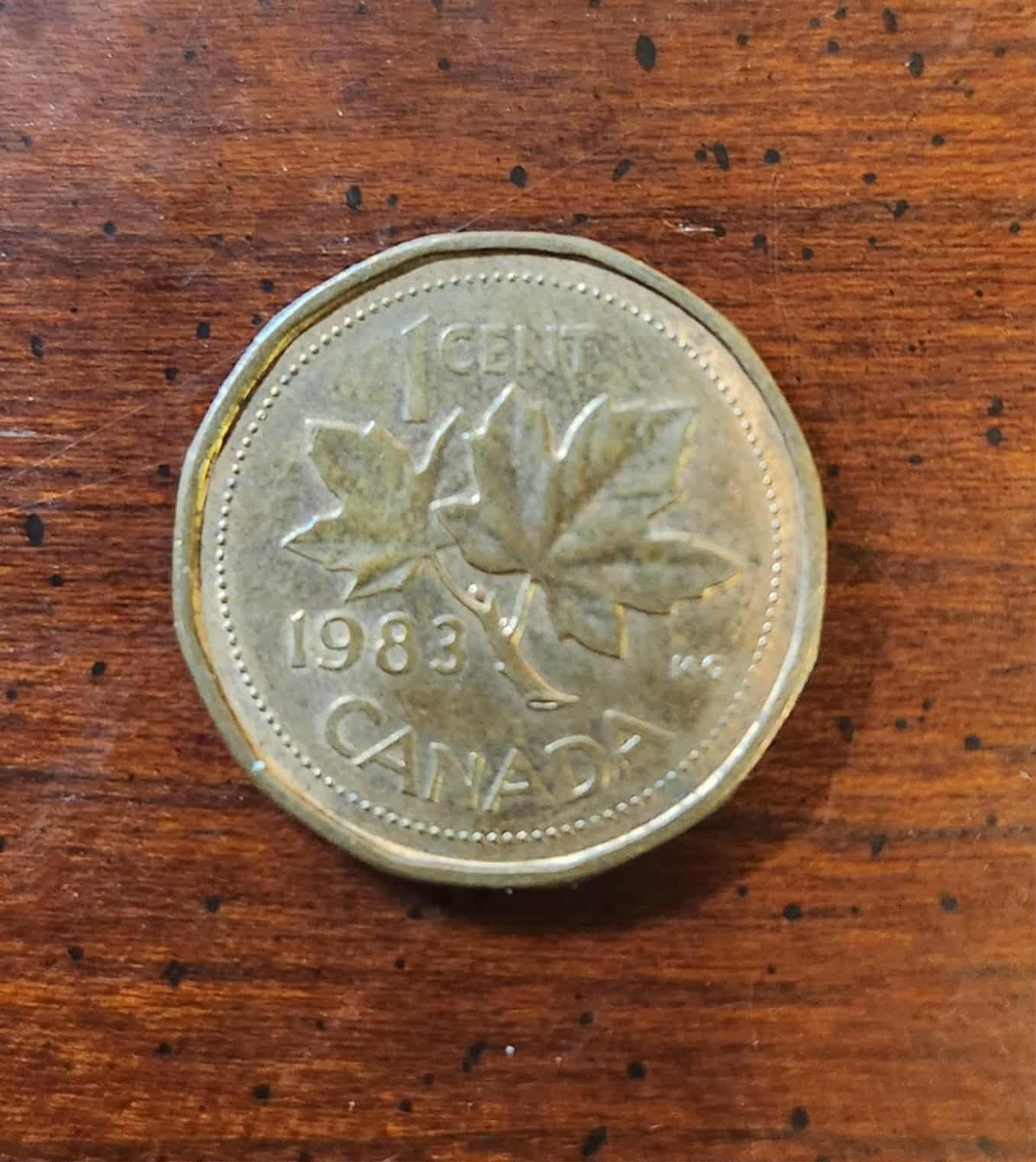 Canada 1 Cent Coin 1983 Queen Elizabeth II