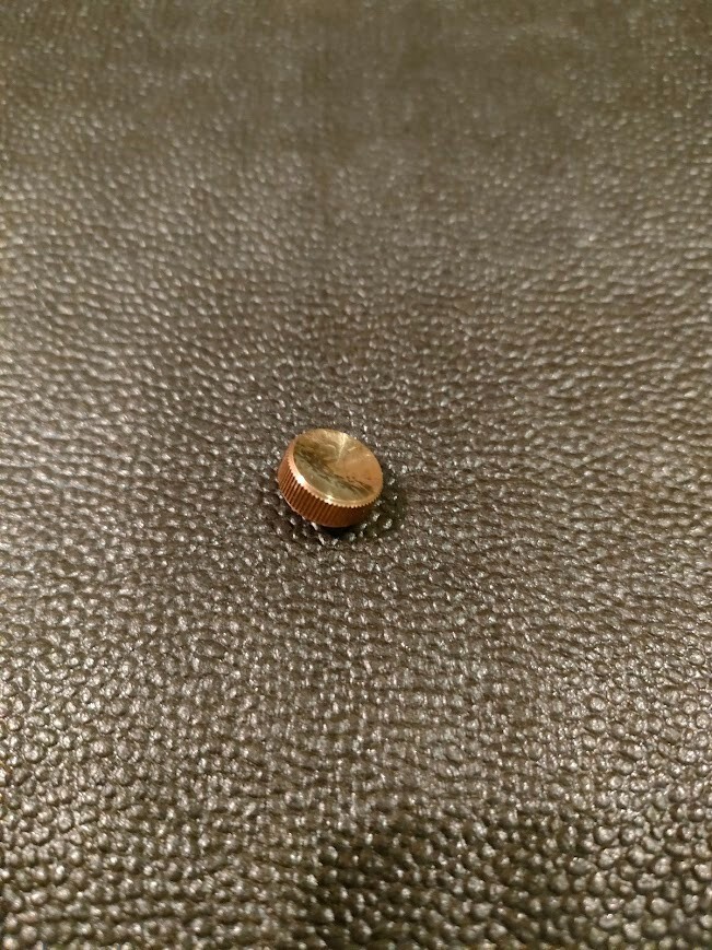NANIGASHI Shutter Release Button Brass Hammered finish Large Made in Japan
