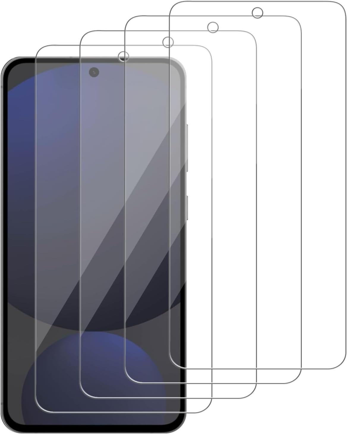 (4-Pack) Tempered Glass Screen for Samsung Galaxy S24 FE 5G, Scratch Resistant